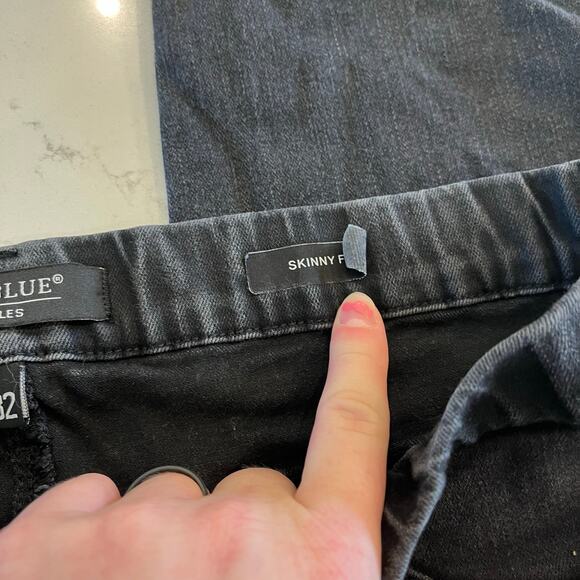 Judy Blue Black Skinny Jeans Pull on Size 15 /32 - Picture 6 of 11